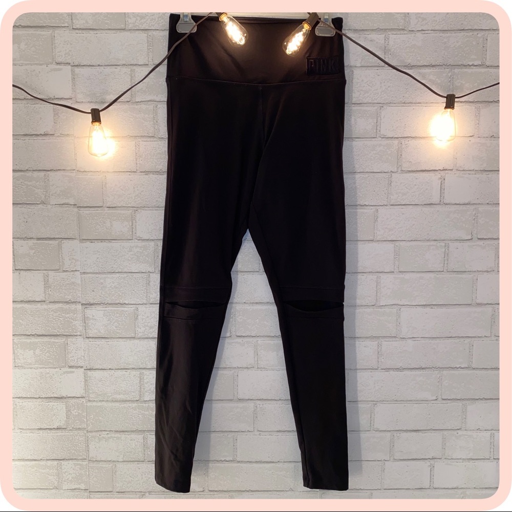 ♡ PINK knee cut out leggings ♡